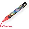 LEVIATAN Penne di Gesso Per Lavagna Lavabile | Pulizia a Umido e a Secco | 8 g | Punta Smussata 2-3mm - Rosso