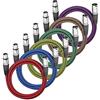 LoongGate Premium XLR Maschio a Femmina 3 Pin Plug in Nylon Intrecciato Schermato Professionale Audio Microfono Bilanciato Cavo per Sistema di Altoparlanti, Mixer (2m 6 Pack)