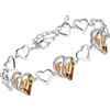 Leafael Festa della Mamma Bracciale Donna Cuore Infinity Love con Pietra dei Desideri e Cristalli Portafortuna Gioiello Anallergico Argento o Oro Rosa con Scatola Regalo Estensore Catena 7+2 Pollici