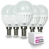 Generic VIPLED - SET di 5 LAMPADINE LED IN CERAMICA - SFERETTA P45 - E14-9W - EQUIVALENTI a 70W DELLA LAMPADINA ALOGENA - 1000 LUMEN - 3000K LUCE CALDA