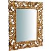 Biscottini Specchio vintage oro 82x6,5x101 cm Made in Italy, Specchio grande da parete in legno massello | Specchio da parete grande