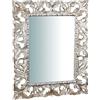 Biscottini Specchio vintage argento 82x6,5x101 cm Made in Italy, Specchio grande da parete in legno massello, Specchio da parete grande