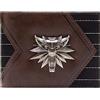 The Witcher 3 Wild Hunt Medaglione di Lupo Emblema Portafoglio/Portamonete Bi-Fold Porta-ID & Porta Tessere, Marrone