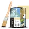 JOVIRA PINTURAS Chalk Paint - Vernice gessata all'acqua opaca + Pennello speciale per legno. Rinnovate i vostri mobili con creatività. (750 Millilitri, Vaniglia + Pennello) C-15-K