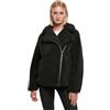 Urban Classics Ladies Sherpa Biker Jacket, Giacca, Donna, Nero (Black), M