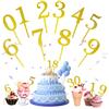 UTEFIF 10 Pezzi Cake Topper Numeri da 0-9, Decorazioni per Feste di Battesimo per Ragazze e Ragazzi, Feste Decorazioni Compleanno (Acrilico)