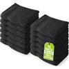 Utopia Towels Set 12 Asciugamani Viso 30x30cm 100% Cotone, Nero | Premium, Perfetti per Palestra, Spa, Bidet, A Mano