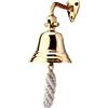 NKlaus Campana ottone oro con supporto a muro e nastro Ø: 7,5cm versione leggera 11573