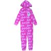 Barbie, Pigiama intero con cappuccio per bambine, in pile, rosa, età 5-14 anni, rosa, 13-14 Years