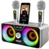 LSMOEO Casse Karaoke Portatile, Tutto-in-Uno Karaoke Professionale Completo con Cassa Bluetooth da 30W, 2 Microfoni Karaoke Wireless e Slot per Microfono Ricaricabile, Ideale per Karaoke Domestico