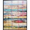Kare Quadro di design con cornice Orizzonte colorato, tela, decorazione da parete, opera d'arte, pittura acrilica, dettagli dipinti a mano, astratto, moderno, soggiorno, camera da letto, corridoio, 80