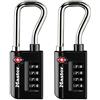 Master Lock 4696T, lucchetto per bagagli, approvato TSA, confezione da 2, nero, confezione da 2, set da 2 pezzi