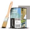 JOVIRA PINTURAS Chalk Paint - Vernice gessata all'acqua opaca + Pennello speciale per legno. Rinnovate i vostri mobili con creatività. (750 Millilitri, Grigio Medio + Pennello) C-20-K