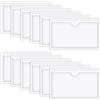 Vicloon Buste Adesive Trasparente, 12Pcs Tasca Adesiva, Tasche Autoadesive per Schede, Porta Licenza di Parcheggio Autoadesivi, Biglietti Trasparente per Licenza Badge Passaporti (6 * 10cm)