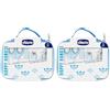 Chicco Set Manicure Bambino, Con Forbicine, Limetta in Cartone, Tagliaunghie, Spazzolino per Unghie, Azzurro, 0 Mesi+ (Confezione da 2)