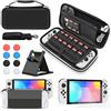 Auarte 16 in 1 Accessori Compatibili con Nintendo Switch OLED Model, Auarte Switch Bundle per Switch OLED 2021 con Custodia Trasporto, Vetro Temperato, Custodia Protettiva, Supporto da Gioco