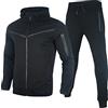 Haohon Tuta Completa Uomo Tuta Da Uomo Di Colore Solido Invernale 2 Pezzi Abiti T-Shirt E Pantaloni A Maniche Lunghe Set Da Jogging Tuta Sportiva Da Ginnastica Tute Tuta Uomo Completa Invernale Felpata