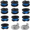 Viilich 10 bobine di filo per Ryobi, bobina di filo di ricambio per Ryobi One + RAC124 AC14RL3A OLT1823 OLT1832 18V 24V 40V 40V bobine decespugliatore, 2 tappi (3,4 m, diametro 1,65 mm)