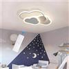 YLFXL Plafoniera Led Soffitto, 32W Plafoniera Cameretta Bambini Dimmerabile, Lampadario Cameretta Creative Nuvola Lampade a Soffitto Cameretta Bambina per Soggiorno, Camera da Letto, Camera dei Bambini