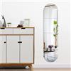 MCLEULLA Specchietti da parete a tutta lunghezza, 30 cm x 30 cm x 4 pezzi in plexiglass acrilico senza cornice per pareti camera da letto, trucco rimovibile da parete grande specchio lungo per porta di casa