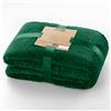 DecoKing - Coperta morbida Henry in microfibra/pile, coperta da giorno, da salotto, in stile scandinavo, 70 x 150 cm, colore: verde bottiglia