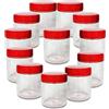 CENNET 12 barattoli rotondi in plastica trasparente da 250 ml, con coperchio a vite, ermetici, senza BPA, contenitori per alimenti, per cucina, contenitori per attrezzi