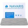 Navaris Tappeto Bagno Assorbente Bianco - Tappeto Pietra Diatomite - Tappetino Antiscivolo Doccia - Asciuga Passi 60 x 39 cm - Accessori Casa Moderna