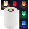 ChiliTec Lampada da tavolo ED lampada da comodino touch con batteria - lampada da tavolo dimmerabile con interruttore touch Colori della luce RGB regolabili USB ricaricabile