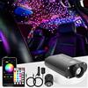 CHINLY Bluetooth 16W RGBW LED Kit plafoniere a stella in fibra ottica APP/Telecomando Misto 450 pezzi * (0,75 + 1,0 + 1,5 mm) 3 m Fibra ottica per casa/auto