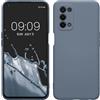kwmobile Custodia Compatibile con Oppo A74 (5G) / A54 (5G) Cover - Back Case per Smartphone in Silicone TPU - Protezione Gommata - grigio blu