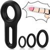 Paloqueth Silicone Stretchy Cock Rings Set Black 4 pack