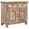 Biscottini Credenza Cucina e Soggiorno 84x41x74 cm | Madia Cucina in Legno Riciclato | Credenza Soggiorno Legno Grezzo Anticato