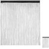 Relaxdays Tenda a Fili, Accorciabile, con Passante, per Porte e Finestre, Tendina a Frange, HLP 145x245 cm, Nero