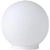 Eglo Rondo Lampada da tavolo a 1 luce, lampada da comodino in vetro, colore: bianco, vetro: bianco opalescente opaco, attacco: E27, interruttore incluso