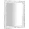 Biscottini Specchio vintage da parete 49x38,5x6 Made in Italy | Specchio shabby bianco anticato | Specchiera bagno a muro | Specchio da parete