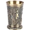 BORDSTRACT Calice in metallo per tazza di vino in stile egiziano, decorazione motivo in rilievo artigianale, calice classico antico, decorazione artistica qualità da viaggio in Egitto, tradizio