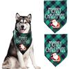 FIBOUND Bavaglini natalizi per animali domestici, sciarpa, in cotone, regolabile, per cani, fazzoletto, triangolo, accessori per Natale, piccoli animali domestici (verde)