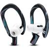WC HookZ - Ganci sopra l'orecchio migliorati brevettati per AirPods Pro 1, 2 e AirPods 1, 2 e 3 - Due paia di dimensioni incluse nella confezione, realizzate da Wicked Cushions | 90's Black