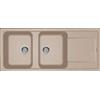 Elleci LG250051 - Lavello da cucina, 2 vasche, gocciolatoio, 116x50 cm, Avena