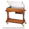 Forcar attrezzature per la ristorazione CL2785CA Carrello refrigerato piastre eutettiche legno cupola plexiglass color carbon