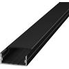 Profilo Slim per Doppia striscia LED 1m e 2m - NERO Variante Lunghezza Profilo 1 metro