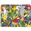 Educa - 2 Puzzles da 500 pezzi ciascuno per adulti e bambini | Pappagalli | Misura: 48 x 34 cm. Include colla fix puzzle. Da 11 anni (19547)