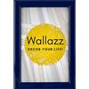 Wallazz Cornice Portafoto in Legno Pregiato - Made in Italy - Vetro Sintetico Infrangibile Crilex - Disponibile in Diverse Varianti - Design Italiano e Qualità Artigianale, 24x30cm Blu
