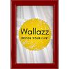 Wallazz Cornice Portafoto in Legno Pregiato - Made in Italy - Vetro Sintetico Infrangibile Crilex - Disponibile in Diverse Varianti - Design Italiano e Qualità Artigianale, 24x30cm Rosso