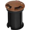 Faretto Carrabile 4 Direzioni GU10 IP67 - CORTEN con doppio pressacavo