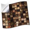 Walplus Adesivi Per Piastrelle Metallizzati Adesivi Piastrelle Facile Da Staccare E Incollare Autoadesiva Alzatina Decorazioni Mosaico In Marmo Marrone Metallizzato 24Pcs 15Cm(6) Marrone