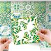 Walplus Adesivi Per Piastrelle Adesivi Per Piastrelle Del Bagno Facili Da Staccare E Incollare Decorazioni Adesive Perfette Per La Cucina Mosaico Verde Turco 24 Pezzi 15Cm(6) Bianco