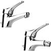 Piralla Set miscelatori lavabo + bidet Piralla Ariel ottone cromato con PILETTA DI SCARICO INCLUSA 0RE00088A21 0RE00094A21
