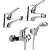 Piralla Set miscelatori lavabo + bidet + gruppo vasca Ariel di Piralla ottone cromato con PILETTA DI SCARICO INCLUSA 0RE00088A21 0RE00094A21 0RE00003A16