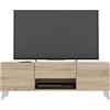FMD Möbel Brighton 2 TV Board, Legno, Rovere NB, Quadrangolare